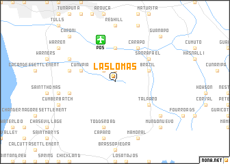 map of Las Lomas