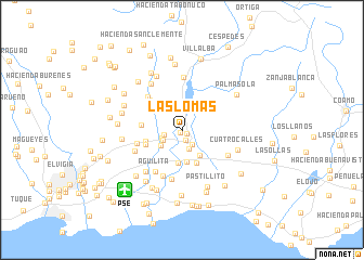 map of Las Lomas