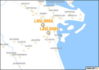 map of Las Lomas