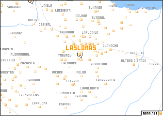 map of Las Lomas