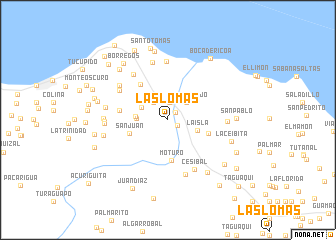 map of Las Lomas