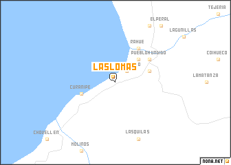 map of Las Lomas