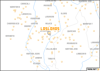 map of Las Lomas