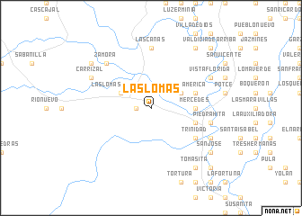 map of Las Lomas