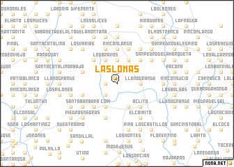 map of Las Lomas