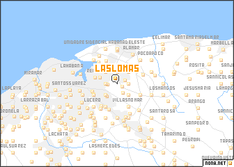 map of Las Lomas