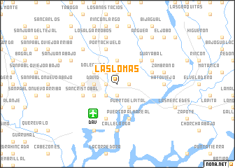 map of Las Lomas