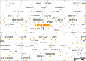 map of Las Lomas