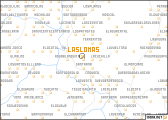 map of Las Lomas