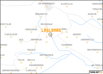 map of Las Lomas