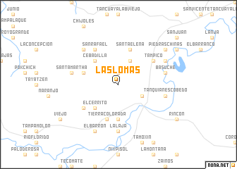 map of Las Lomas