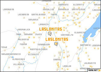 map of Las Lomitas