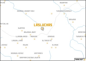 map of Las Luchas