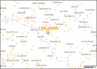 map of Las Luisas