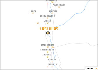 map of Las Lulas