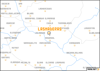 map of Las Maderas