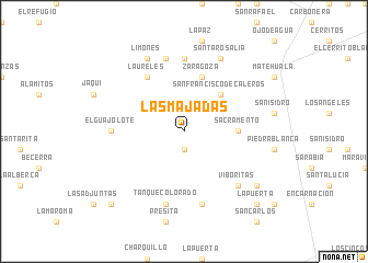 map of Las Majadas