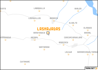 map of Las Majadas