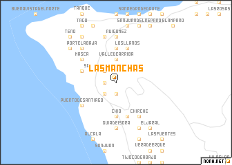 map of Las Manchas