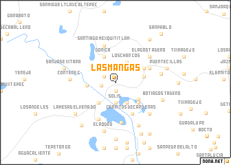 map of Las Mangas