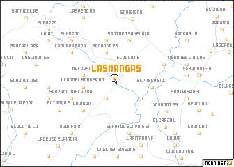map of Las Mangas
