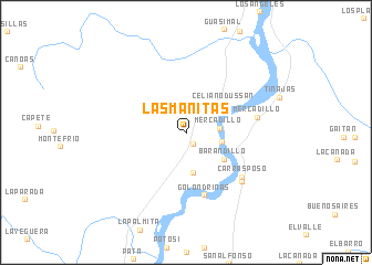 map of Las Manitas