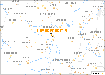 map of Las Margaritis