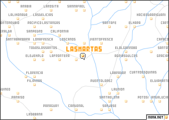 map of Las Martas