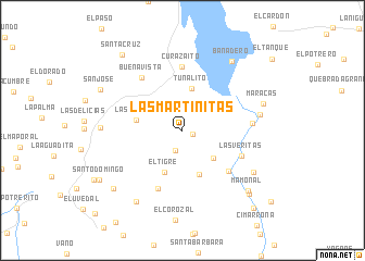 map of Las Martinitas