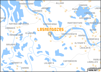 map of Las Mendozas