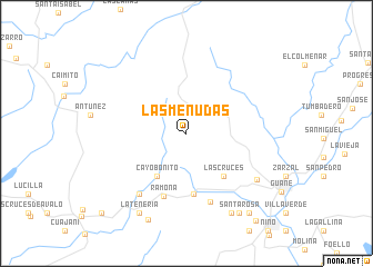 map of Las Menudas