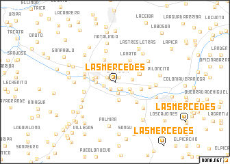 map of Las Mercedes