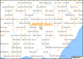 map of Las Mercedes