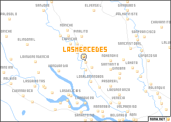 map of Las Mercedes