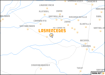 map of Las Mercedes