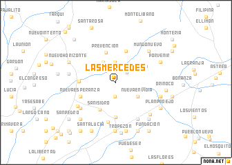 map of Las Mercedes