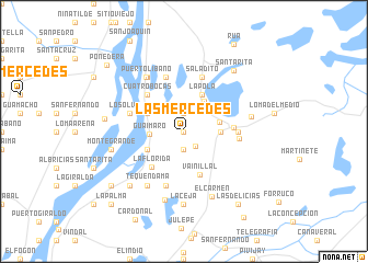 map of Las Mercedes