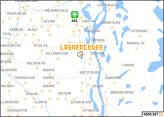 map of Las Mercedes