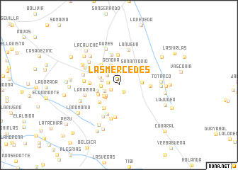 map of Las Mercedes