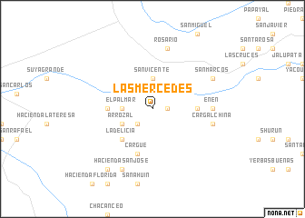 map of Las Mercedes