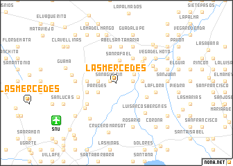 map of Las Mercedes