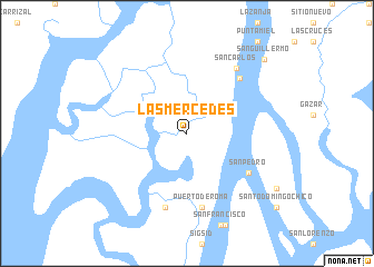 map of Las Mercedes