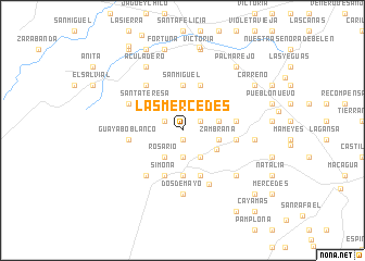 map of Las Mercedes