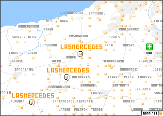 map of Las Mercedes