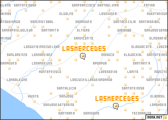 map of Las Mercedes