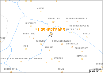 map of Las Mercedes