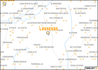 map of Las Mesas