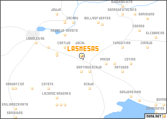 map of Las Mesas