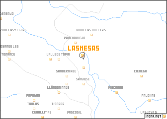 map of Las Mesas