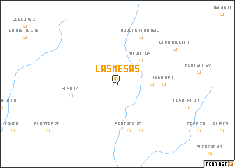 map of Las Mesas